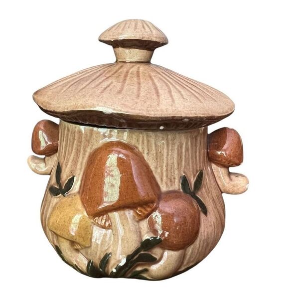 VINTAGE Set of Arnel 70s Sugar Jar & Creamer Jars - Picture 3 of 8